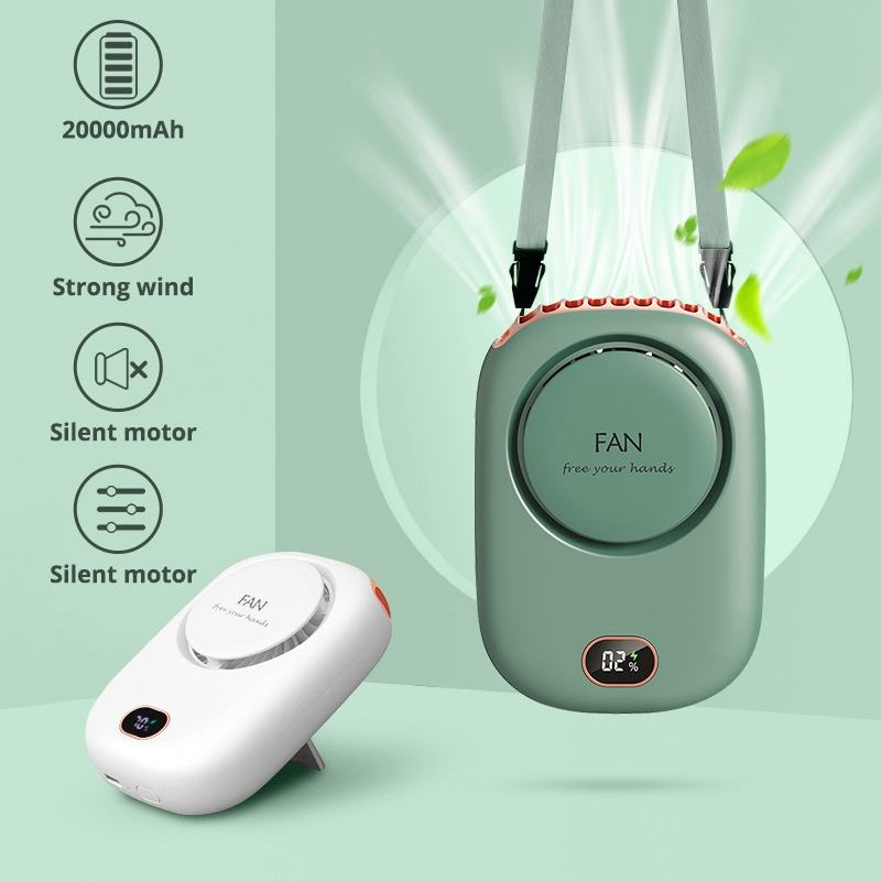 Portable Neck Fan Hands Free Bladeless Fan 2000 mAh Battery Operated