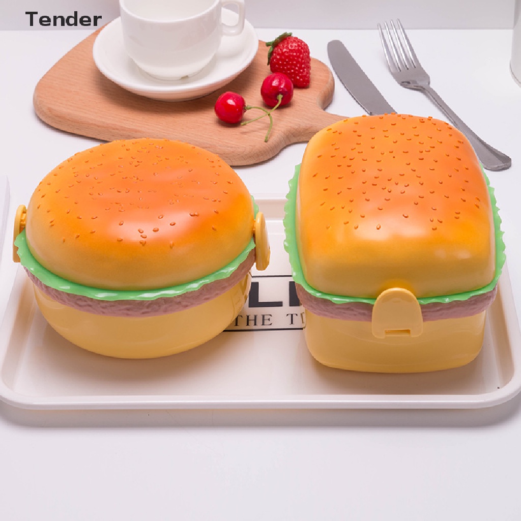[Preferred] Hamburger Lunch Box Kid Bento Box Food Container Creative