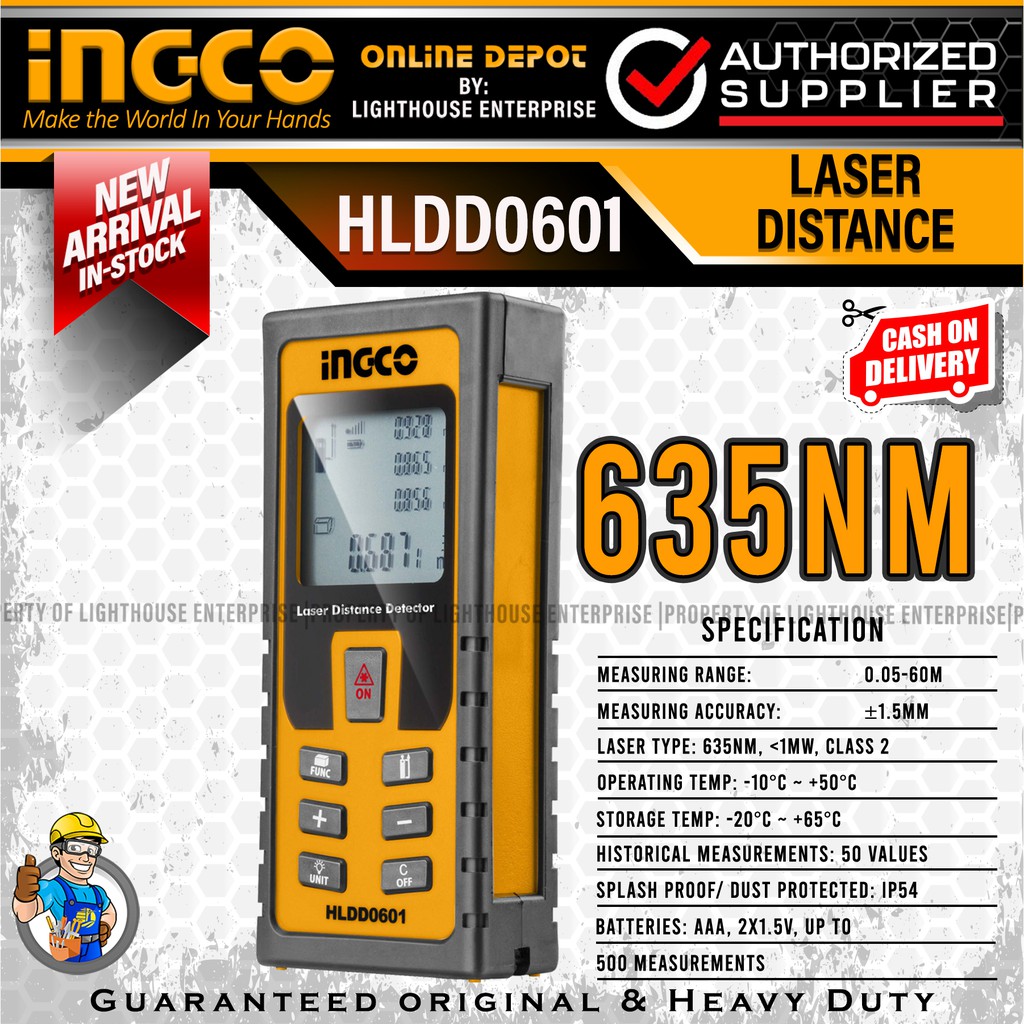 INGCO 60m Laser Distance Meter Device (HLDD0601) *LIGHTHOUSE ENTERPRISE
