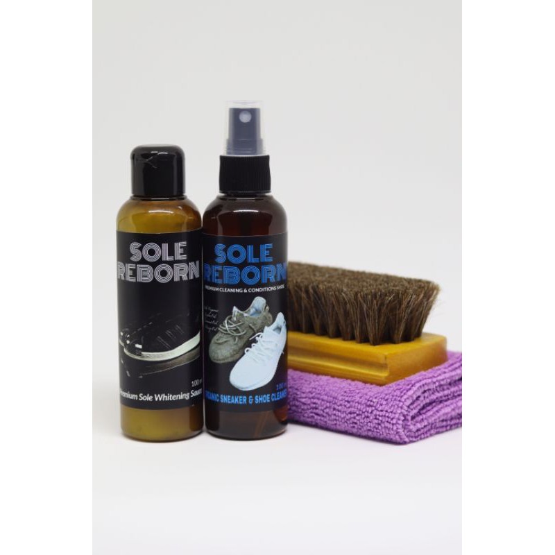 Sole Reborn Whitening Sole Sauce & Shoe Cleaner Organic + Brush & Towel