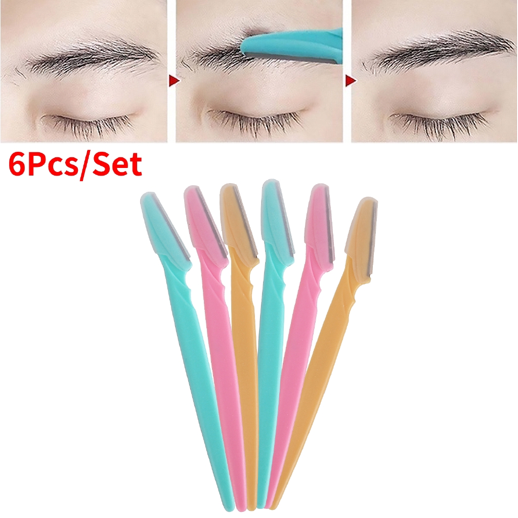 6Pcs Eyebrow Razor Trimmer, Shave Armpit Body Hair Remover Knife Tool