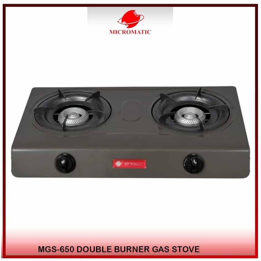 STOVE Double Burner Gas Stove (Grey) MGS650 MICROMATIC Shopee