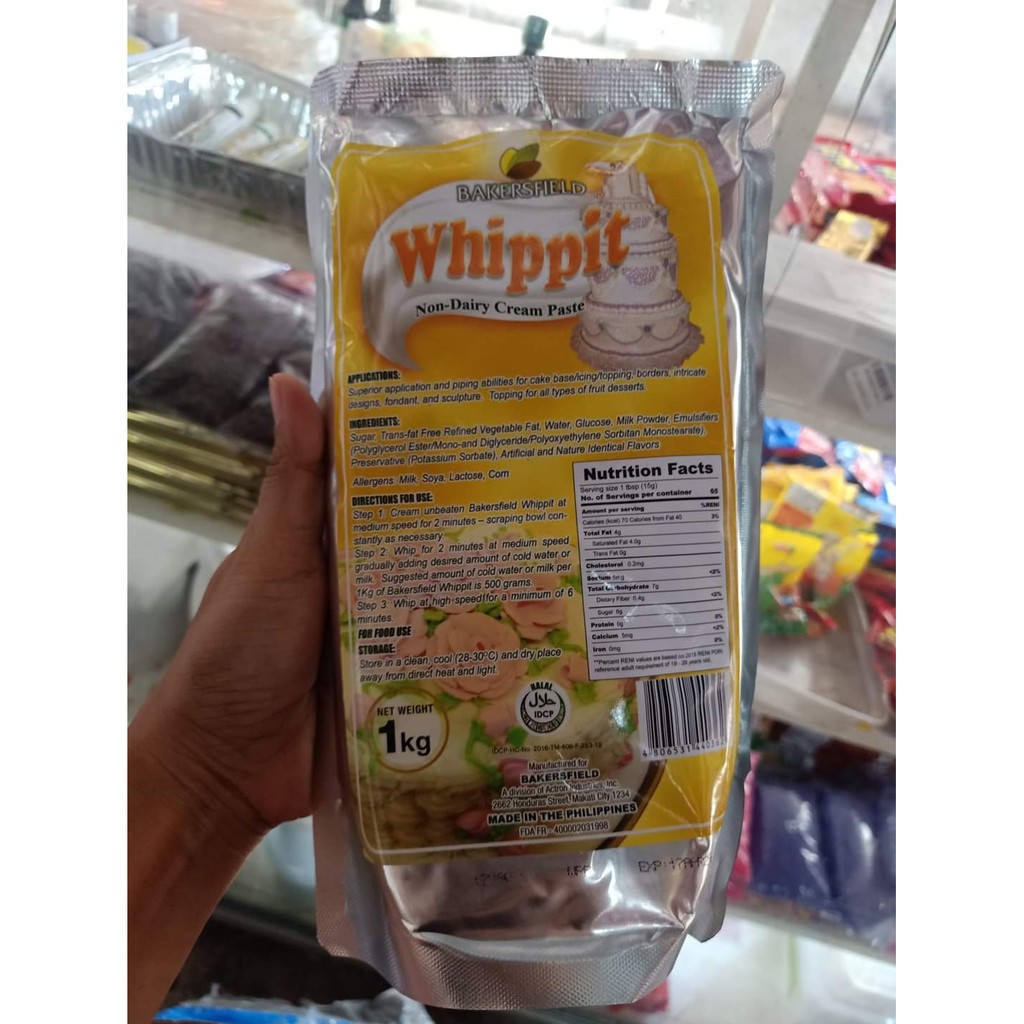 WHIPPIT NON DAIRY WHIPPING CREAM 1KG( EXPIRATION FEB 2023) Shopee