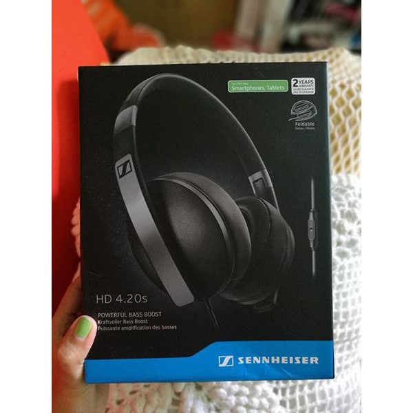 Sennheiser HD 4.20 Powerful Bass Boost in Black Shopee