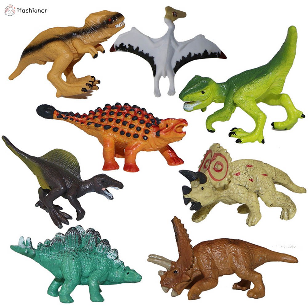 8 Pcs/set Dinosaur Toy Set Plastic Dinosaur Model Action Figures Gift for Boys Shopee Philippines