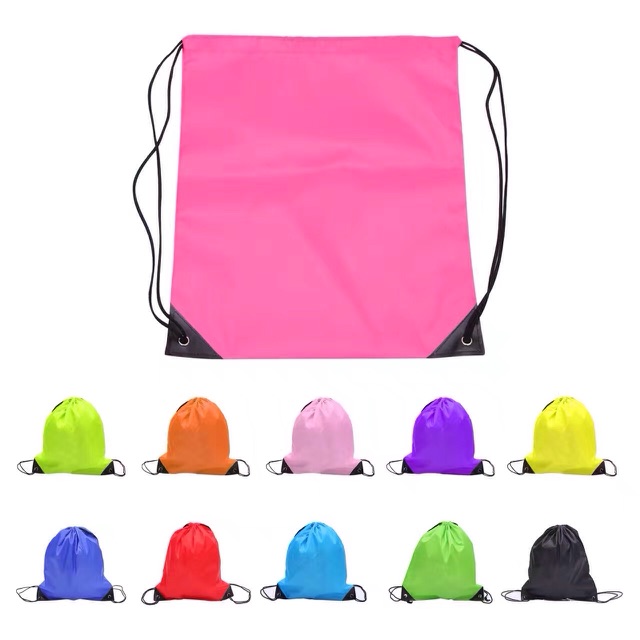 220D Nylon String bag Plain Back pack design Polyester Drawstring bag