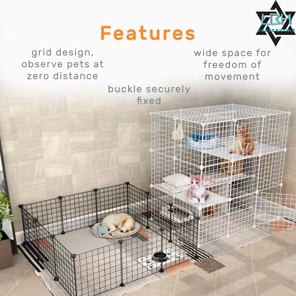 [COD&READY] 35*35CM DIY Pet Fence and door With Connectors Dog Fence