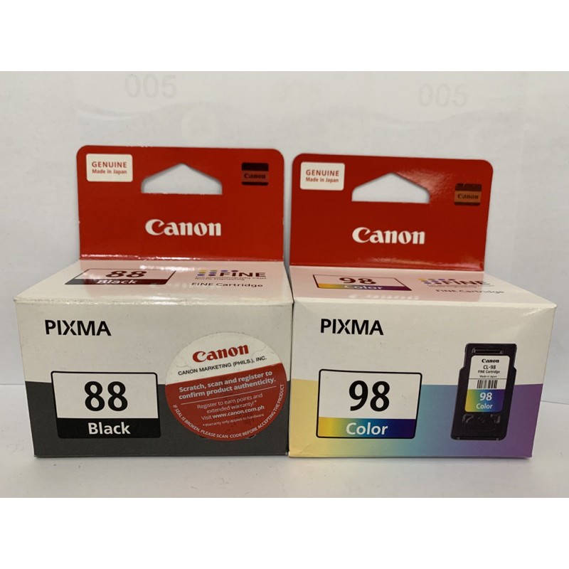 Original ink cartridge canon 88 black/ 98 colored Shopee Philippines