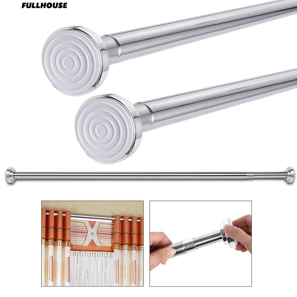 Telescopic Tension Extendable Curtain Rod Rail Closet Shopee Philippines