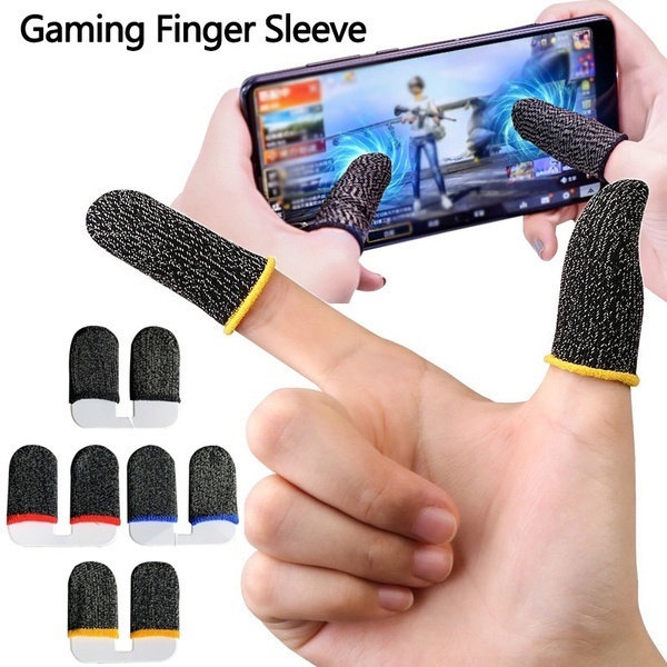 Finger Sleeve for Gaming 18Pin Carbon Fiber Finger Sleeves for PUBG