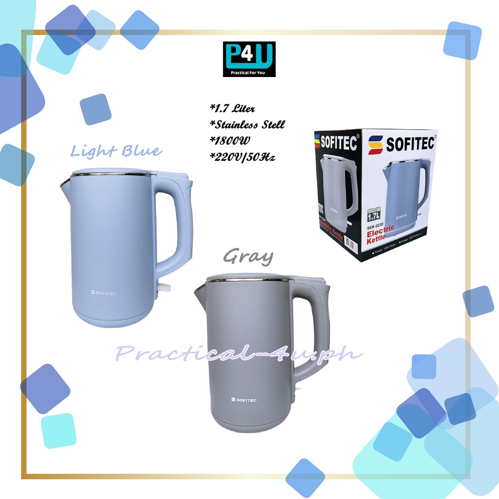 1.7 Liter Electric Big Kettle Stainless Steel Water Heater Pitcher SEK9230 Shopee Philippines