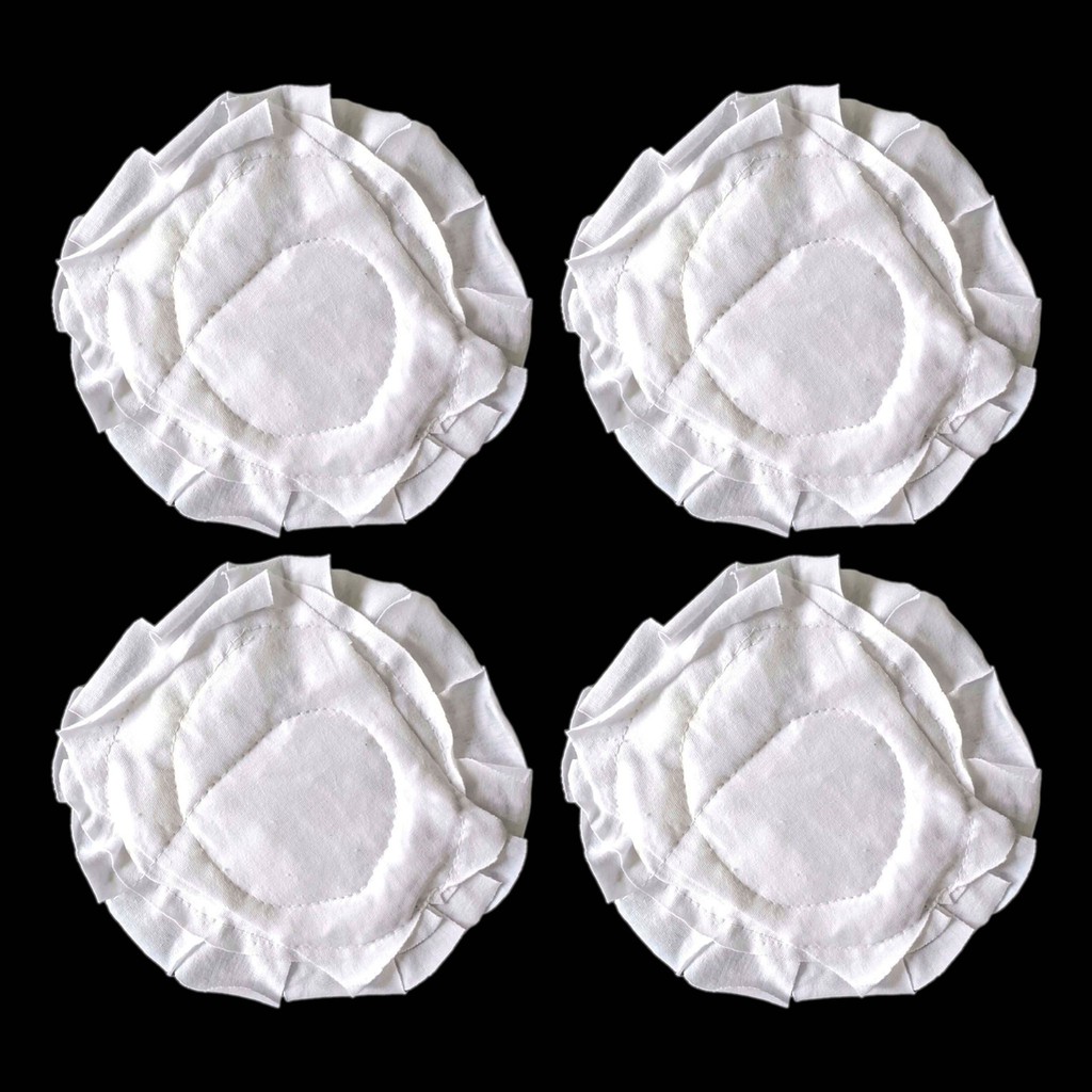 COD DVX 4pcs Multipurpose Plain White Round Rags Basahang Bilog