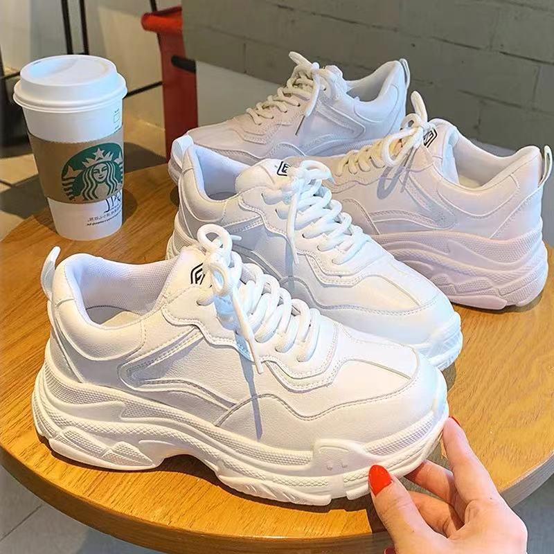 Jvf Korean Sneakers Rubber White Shoes for women SW405 Shopee