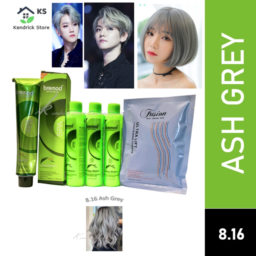 Bremod Hair Color Package (Ash Grey 8.16), Ash Gray 8.16 Beauty Hair