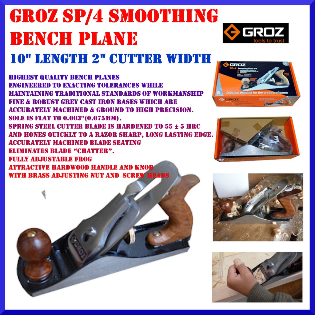 Groz Smoothing Plane SP4 Hand Planer SP No.4 Shopee Philippines
