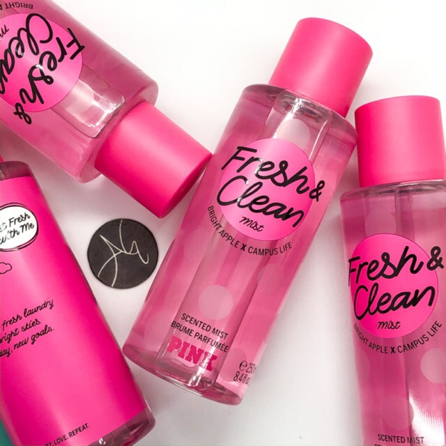 Authentic Victoria's Secret Pink FRESH & CLEAN Body Mist 250ml Shopee Philippines