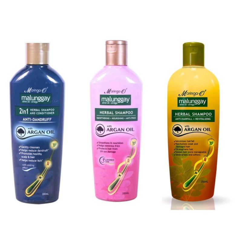MoringaO2 Malunggay Herbal Shampoo & Conditioner 200ml/ 350ml Shopee