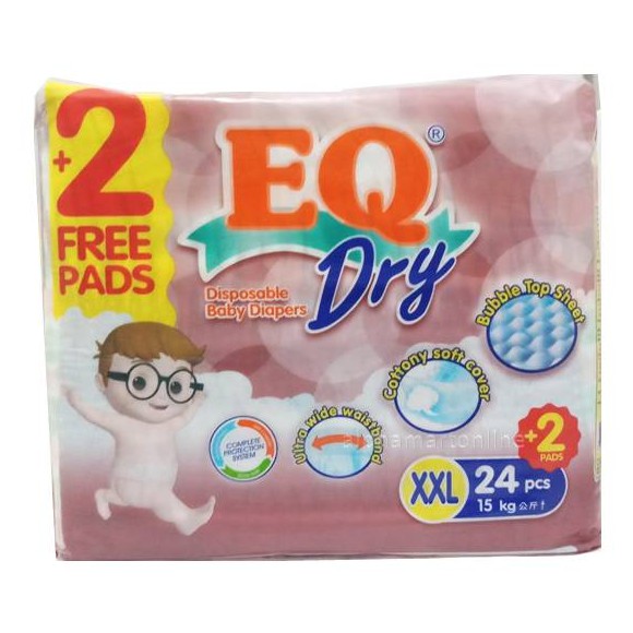 EQ Dry Baby Diaper XXL 24s Shopee Philippines