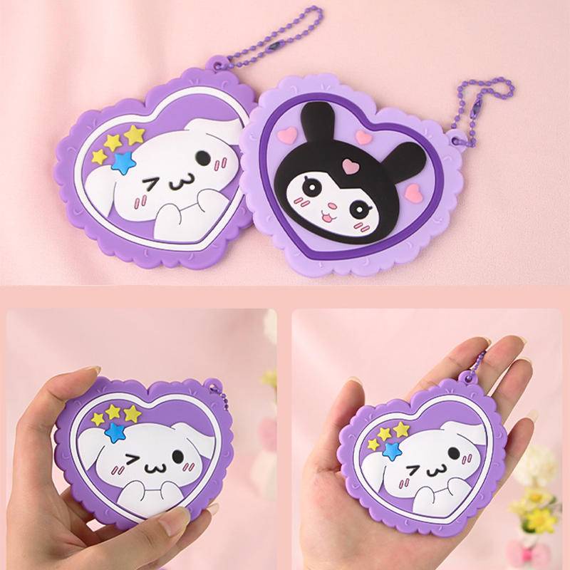 Sanrio mymelody Kuromi Cinnamoroll Mini Mirror round Shape Girl Mini