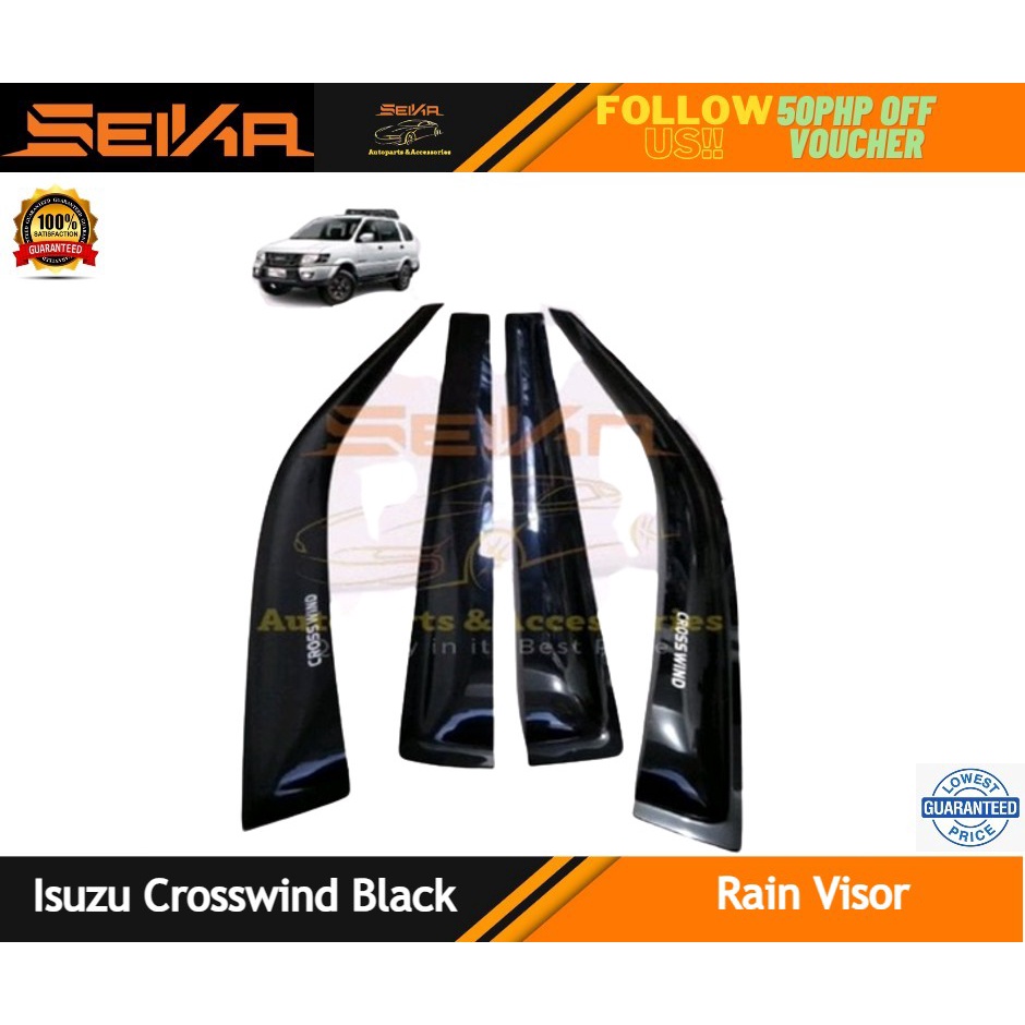 Isuzu Crosswind Rain Visor Black (20012019 ) Shopee Philippines