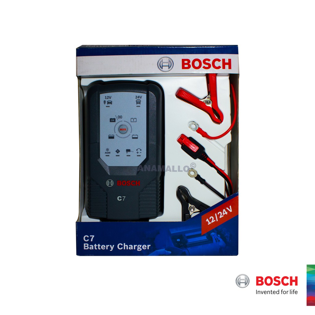 BOSCH CAR BATTERY CHARGER C7 FOR 12V AND 24V Shopee Philippines