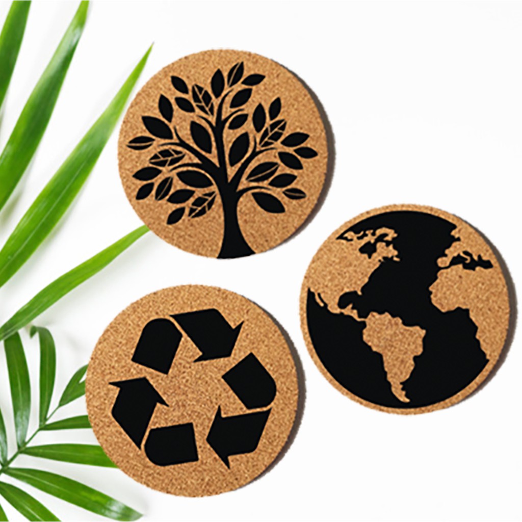 Earth Eco Friendly Cork Coaster Handmade Shopee Philippines