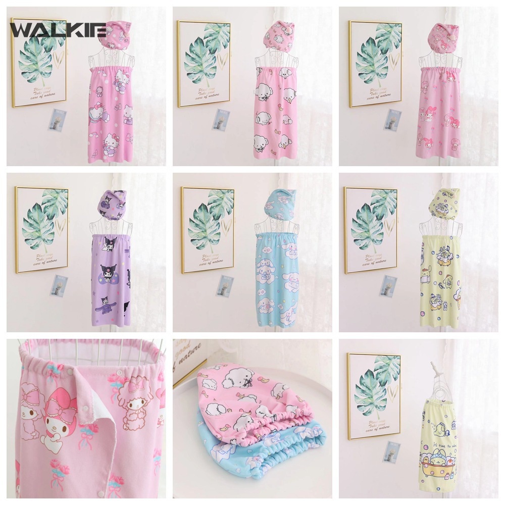 WALKIE Sanrioed Anime Kuromi Cinnamoroll Mymelody Pure Cotton Skirt