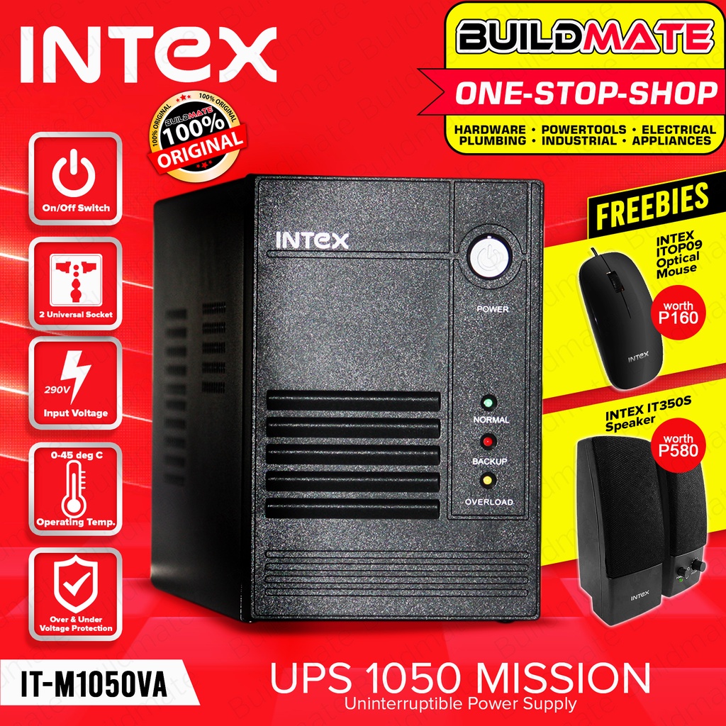 INTEX UPS Uninterruptible Computer Power Supply 1050VA ITM1050VA 100
