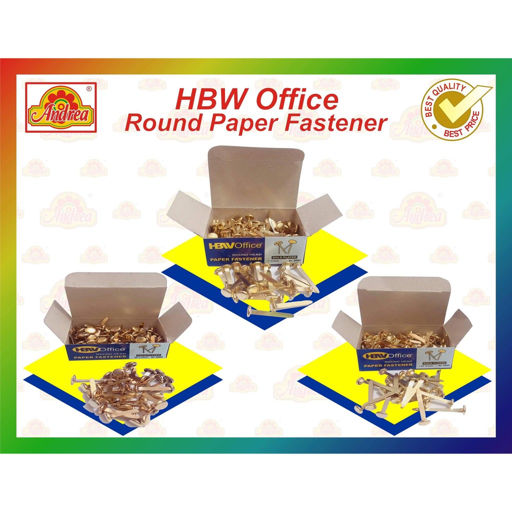 HBW Office Round Paper Fastener ANDREA Shopee Philippines