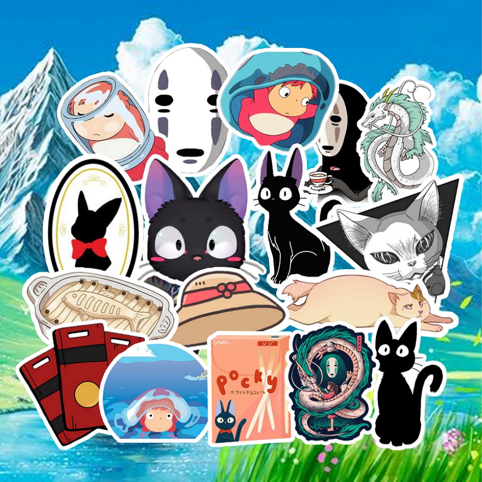 [4158] Japanese Anime Ghibli Cute sticker Glossy Vinyl Waterproof