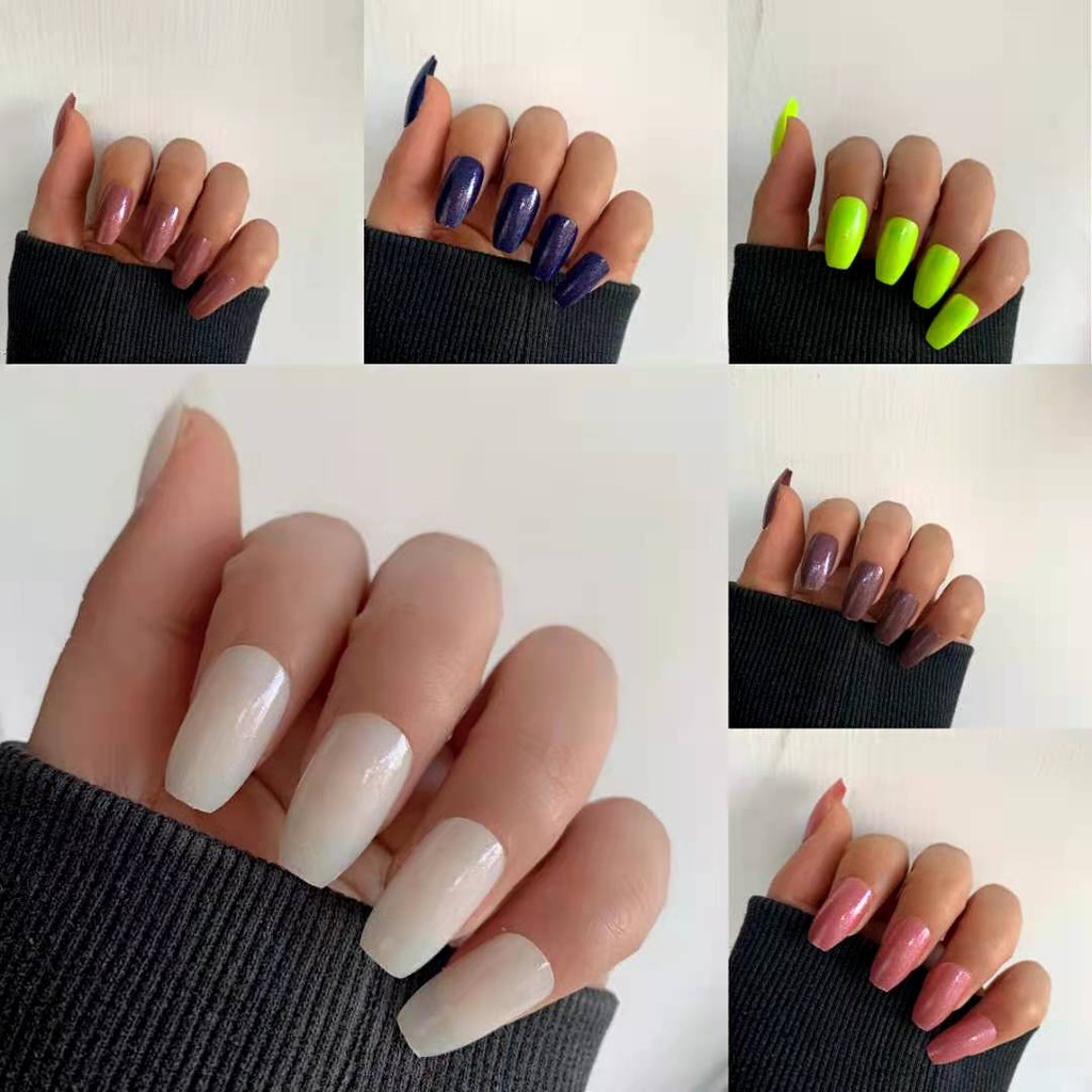 24pcs DIY Fake Nails French Finger Nail ART False Nail