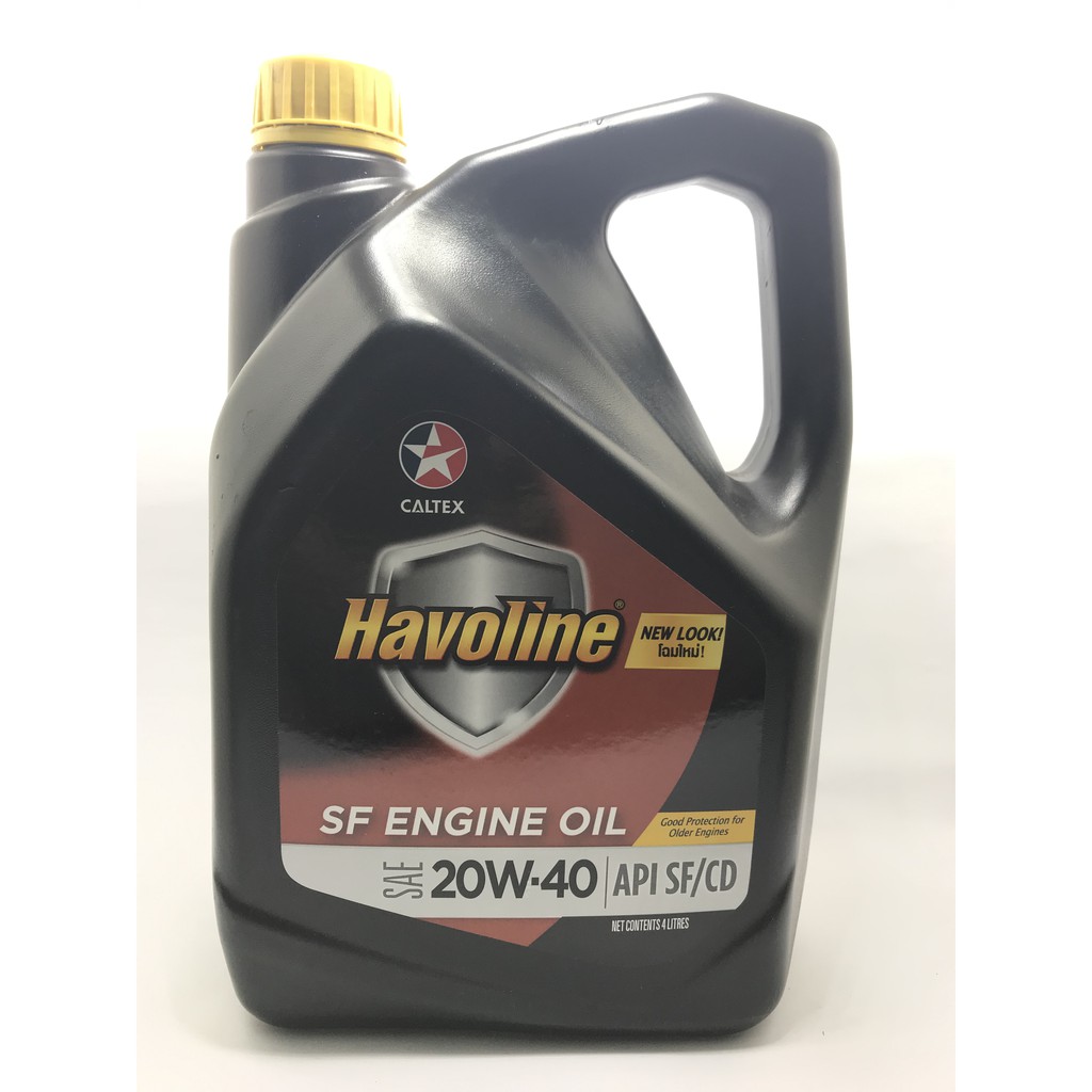 Caltex Havoline Gasoline SF Engine Oil SAE 20W40 4 Liters Shopee