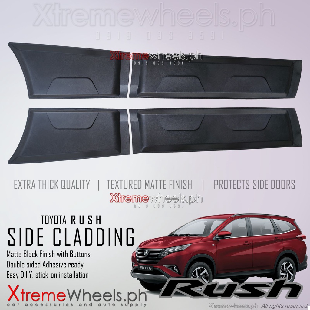 Toyota Rush 20182023 Wide Side Moulding / Door Cladding with Designed