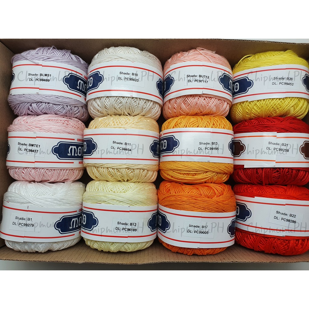 Monaco Mercerized Crochet Cotton 3 Ply [SOLID COLORS Set A] Shopee