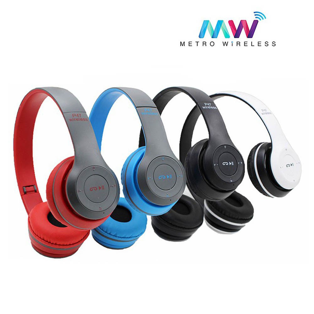 P47 Wireless Bluetooth OnEar Headphone Headset 5.0 Bluetooth FM radio