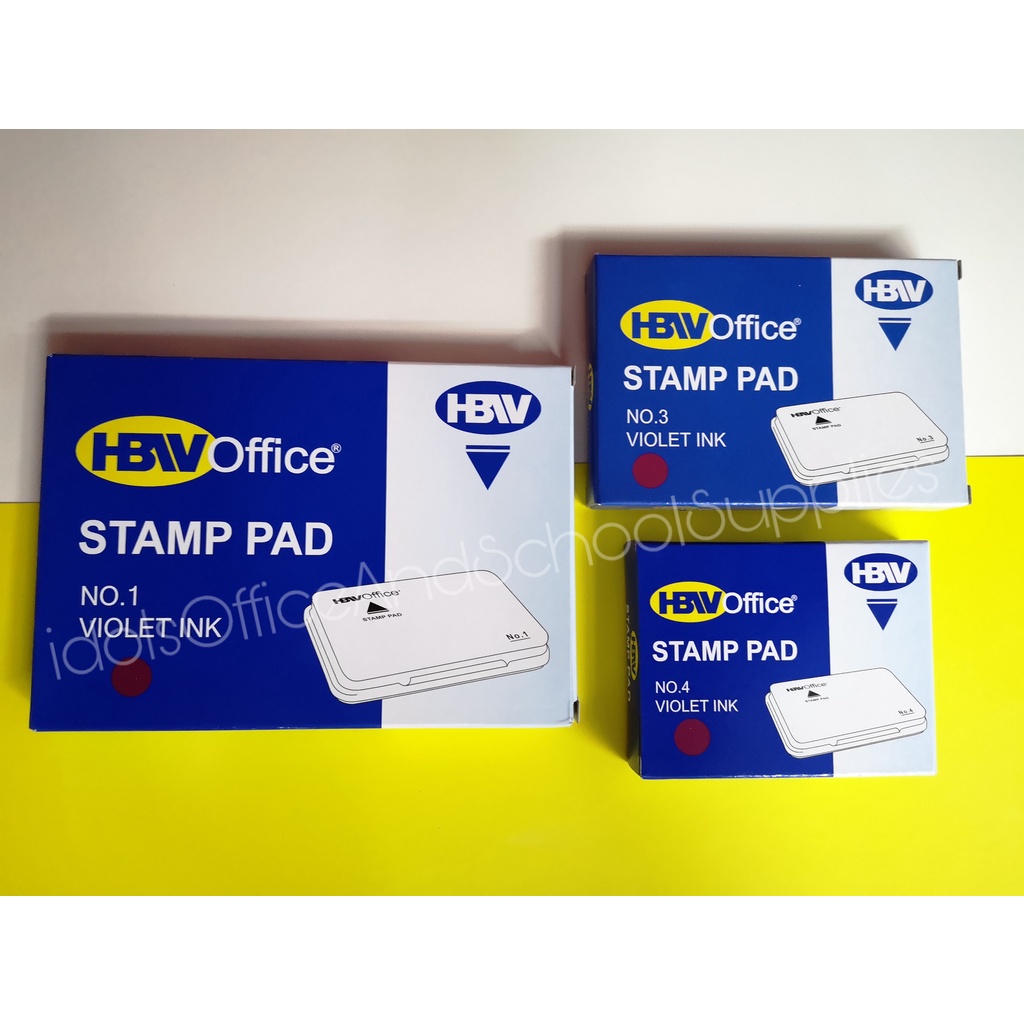 HBW Office Stamp Pad with Ink (Violet Only) Shopee Philippines