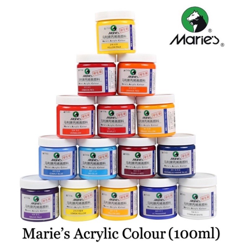 Marie’s 100ml Acrylic Paint Shopee Philippines