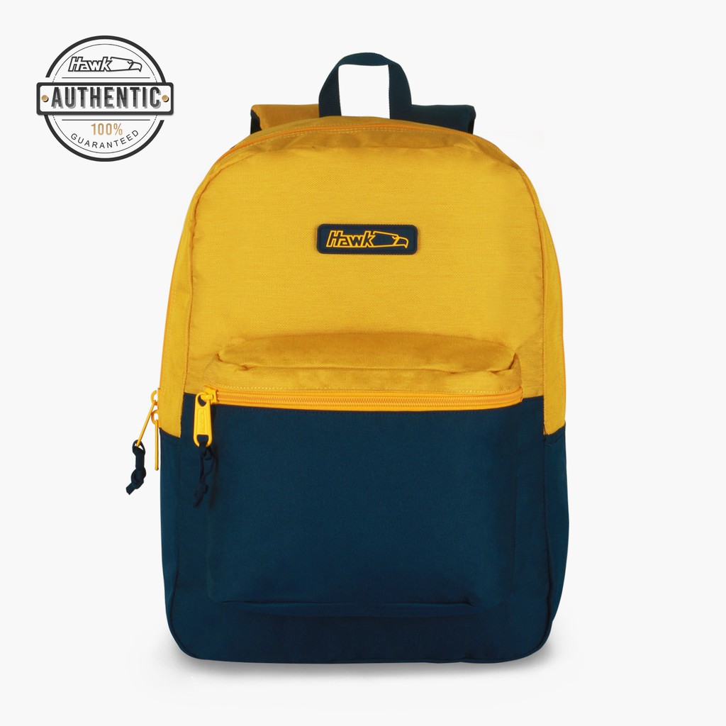 Hawk 4897 Backpack (Canary Yellow/Navy BlueTextured) Shopee Philippines