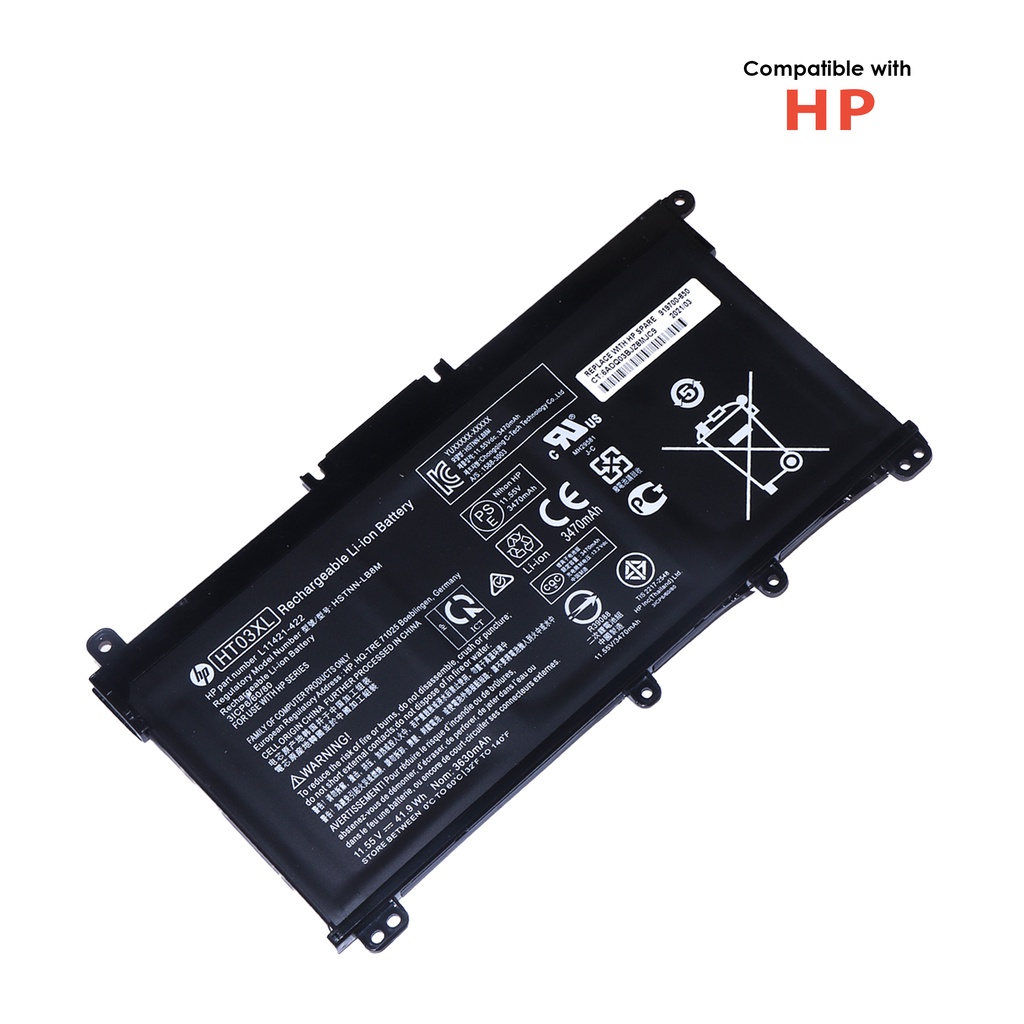 HP Laptop Battery HT03XL for HP Notebook 14dq0011dx, HP Laptop 17by1053dxHP, HP 14sdk0123AU