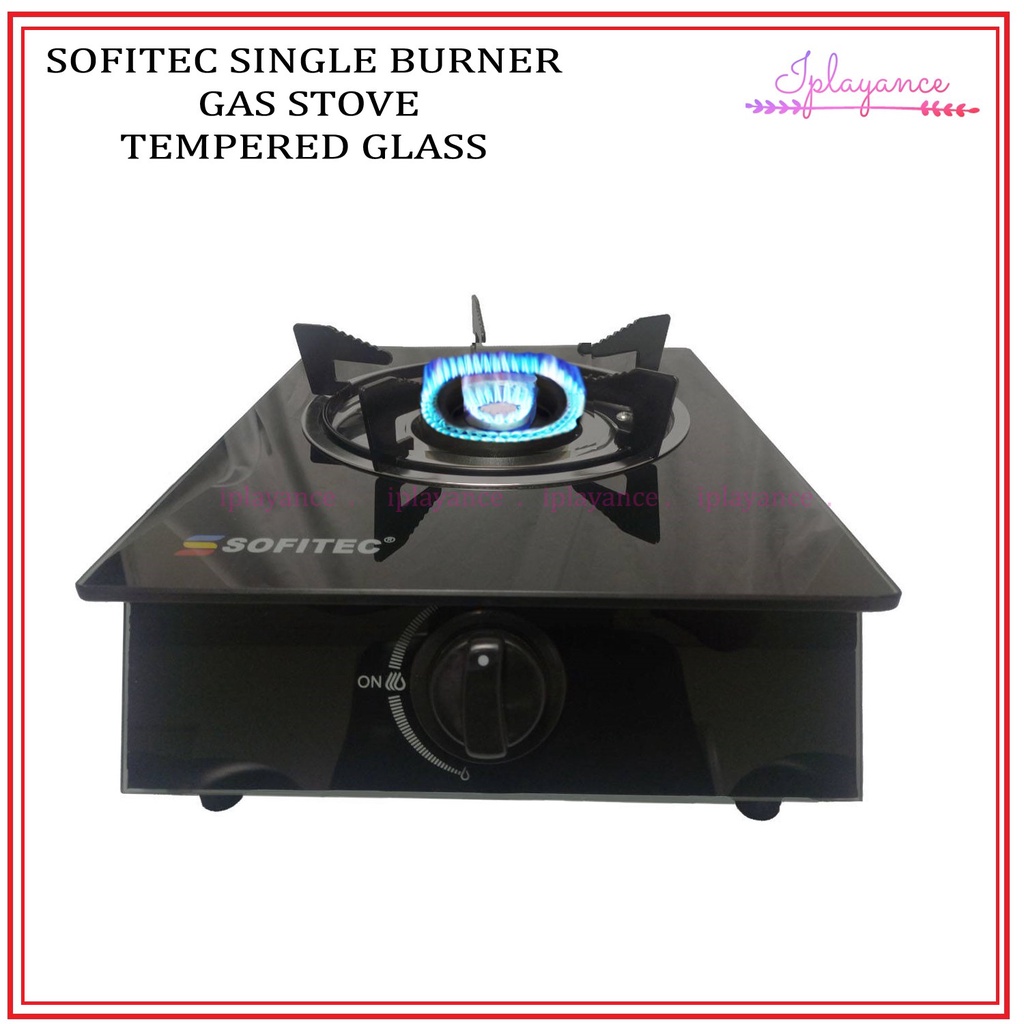 Single Burner Gas Stove Tempered Top Glass Sofitec Gas Stove 1 Burner