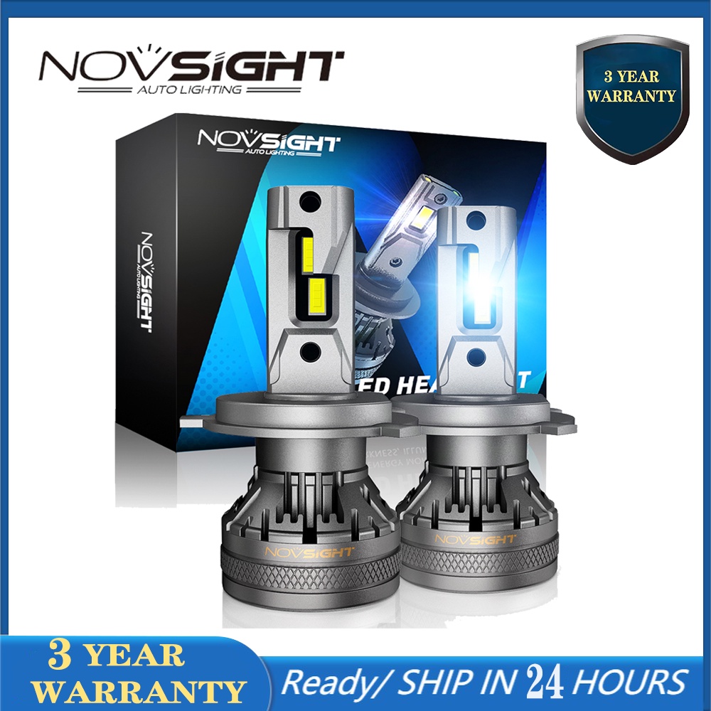 Novsight N37 H4 H11 LED Headlight Light Bulb 400W 30000LM A Pair 6500K