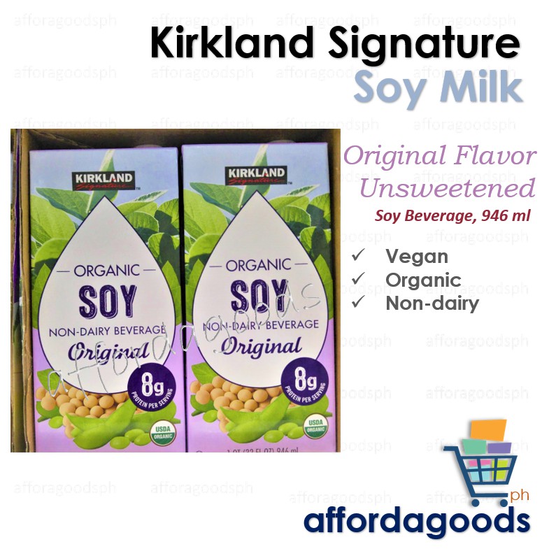 Kirkland Signature Organic Soy Beverage, Plain, 946ml Shopee Philippines