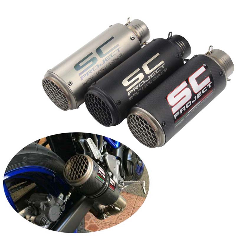 Inlet 51mm/60mm Universal Motorcycle Exhaust Muffler Pipe Modification