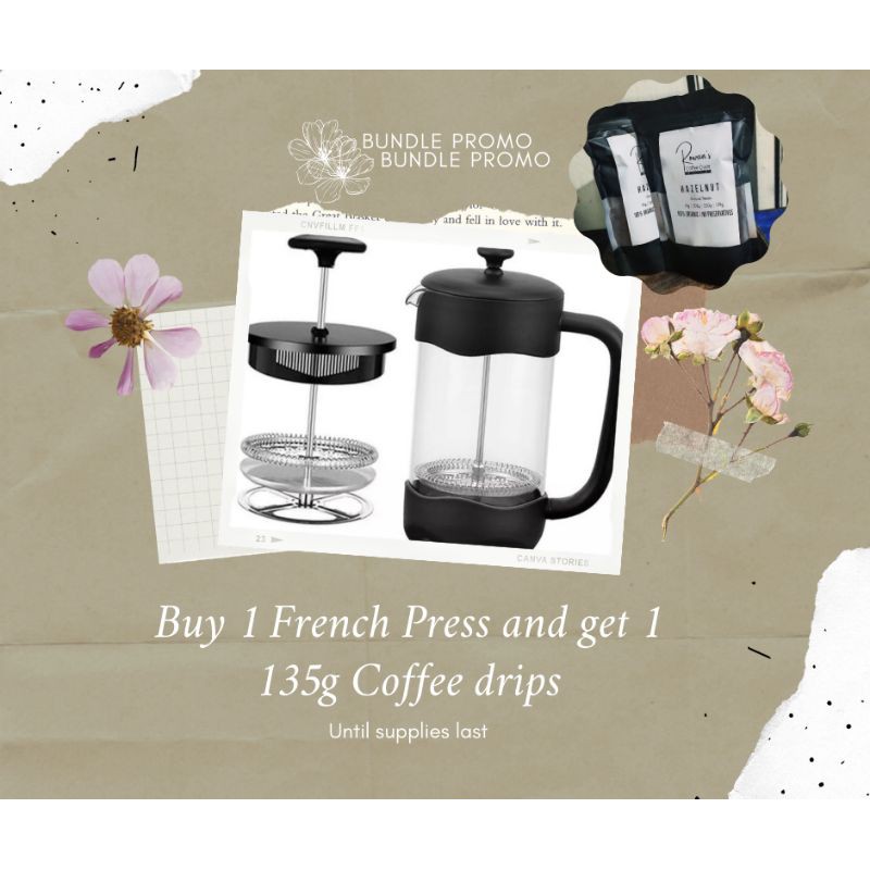 Bundle French Press and Coffee drips Shopee Philippines