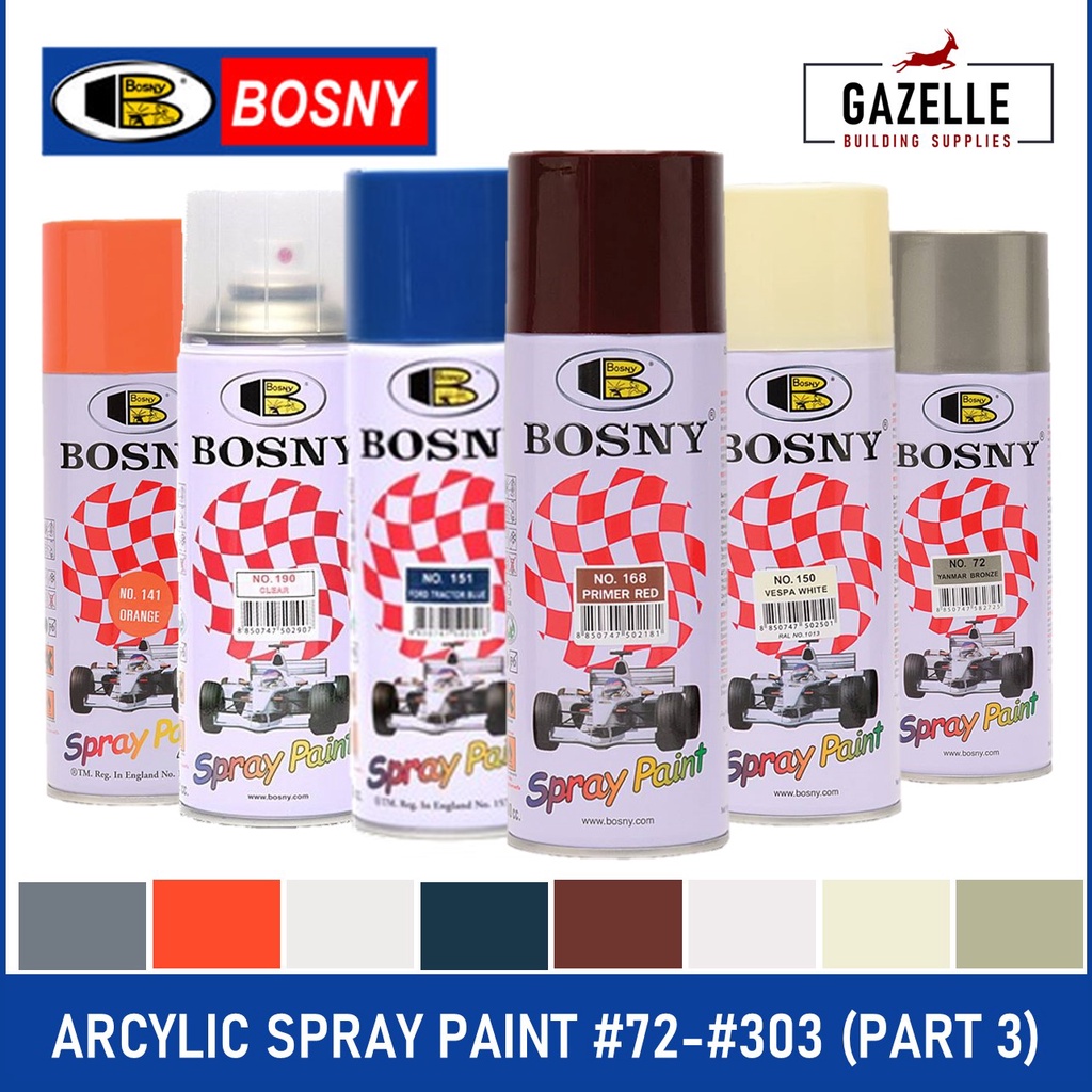 Bosny 100 Acrylic Spray Paint Solid Color No. 72303 Shopee Philippines