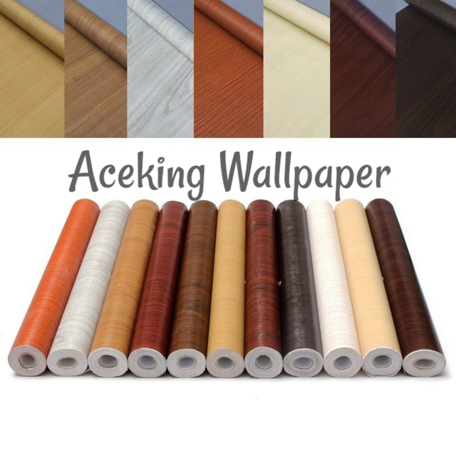 Aceking Wallpaper Wood Design Waterproof PVC Self Adhesive Homedecors