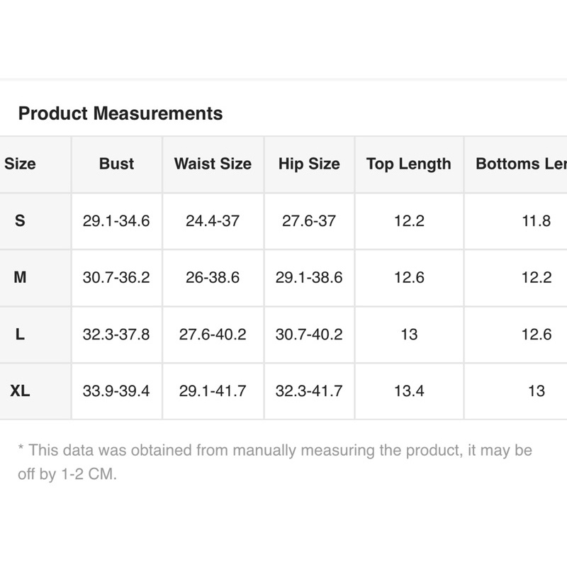 Shein Bikini Size Guide atelieryuwa.ciao.jp