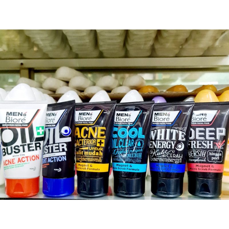 Mens Biore Double Scrub Facial Foam (Face Wash) 100g Shopee Philippines