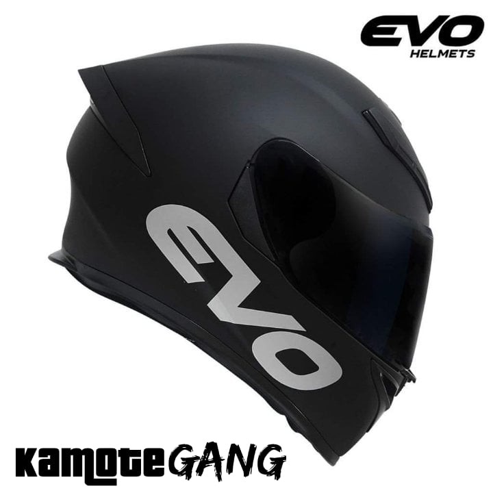 EVO GSX 3000 Matte Black & Turquoise Blue & Valiant Full Face Helmet