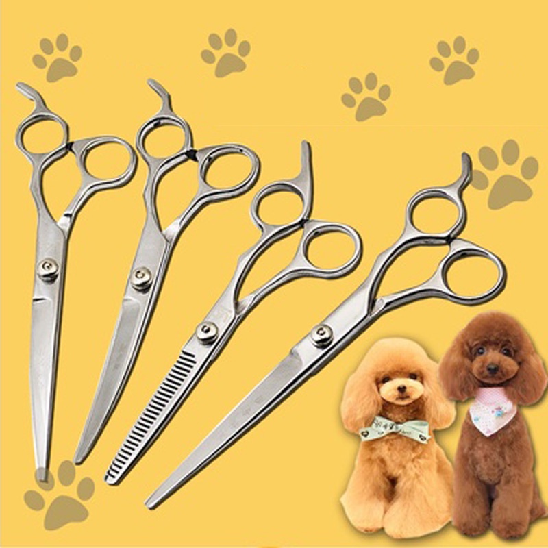 Grooming Scissors for Dogs Pet Dog Seam Scissors Curved Up and Down